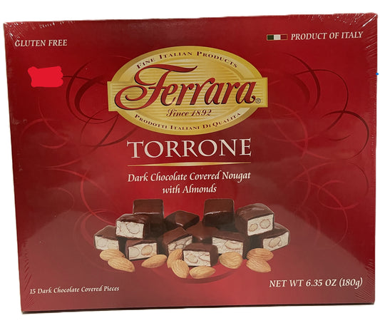 Ferrara Dark Chocolate Covered Nougat with Almonds - Pack (15 pieces)